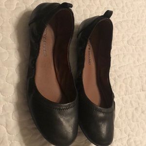 Lucky brand Black Flats Leather Size 9